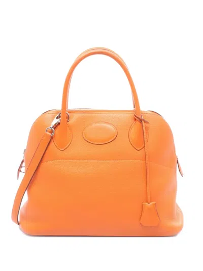 Pre-owned Hermes 2008 Bolide 31 Two-way Handbag In Orange