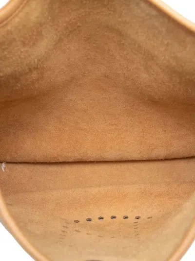 Pre-owned Hermes 2008 Clemence Evelyne Iii Pm Crossbody Bag In Brown