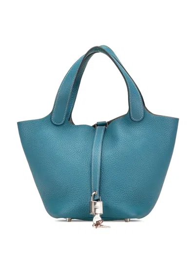 Pre-owned Hermes 2008 Clemence Picotin Lock 18 Handbag