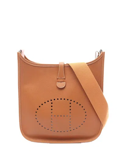Pre-owned Hermes 2008 Epsom Evelyne I Pm Crossbody Bag In Brown