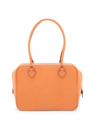 Pre-owned Hermes 2008 Epsom Plume 20 Handbag In Orange