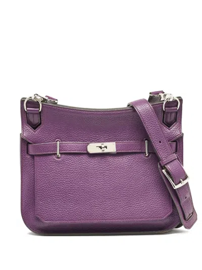 Pre-owned Hermes 2008 Jypsiere Shoulder Bag In Purple