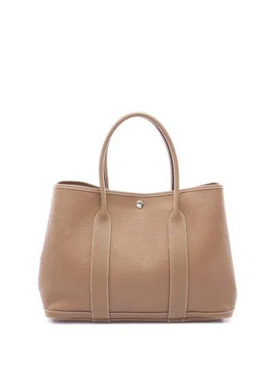 Pre-owned Hermes 2008 Negonda Garden Party 36 Tote Bag In Brown