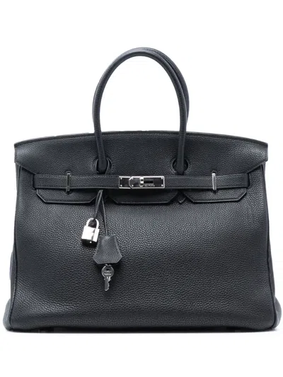 Pre-owned Hermes 2008 Togo Birkin Retourne 35 Handbag In Black