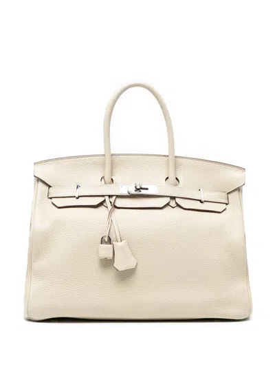 Pre-owned Hermes 2008 Togo Birkin Retourne 35 Handbag In Brown