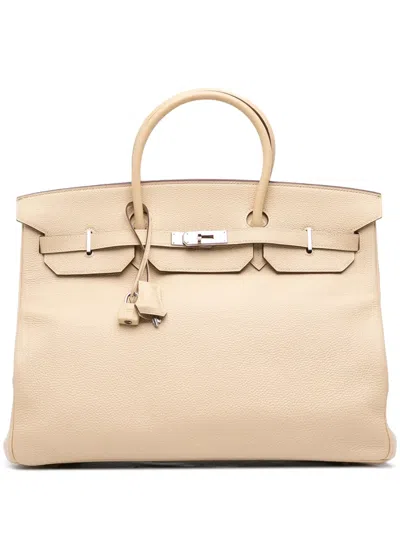 Pre-owned Hermes 2008 Togo Birkin Retourne 40 Handbag In Brown