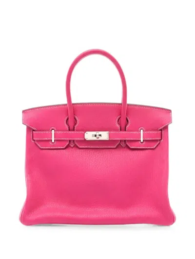 Hermes 2009 Birkin 30 Verso Tote Bag In Pink