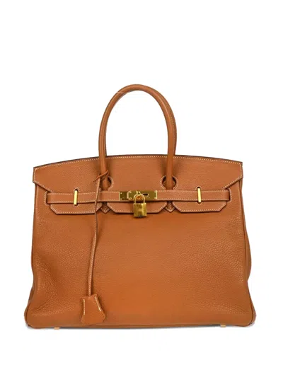 Pre-owned Hermes 2009 Birkin 35 Handbag In Brown