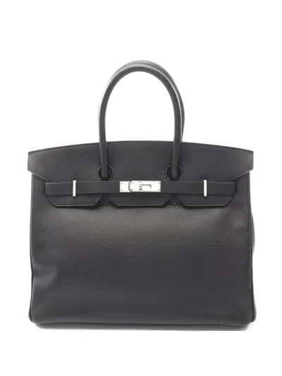 Pre-owned Hermes 2009 Birkin Leather Tote Bag In Black