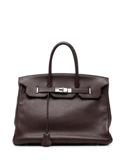 Pre-owned Hermes 2009 Birkin Leather Tote Bag In Red