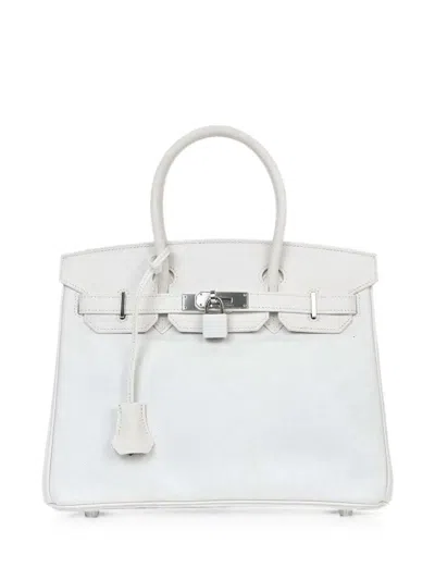 Pre-owned Hermes 2009 Birkin Tote Bag In White