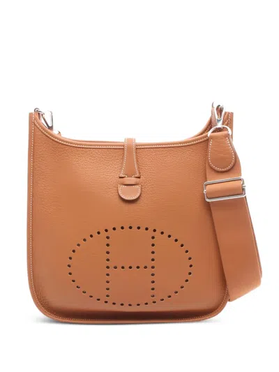 Pre-owned Hermes 2009 Evelyne Iii Pm Shoulder Bag In Brown