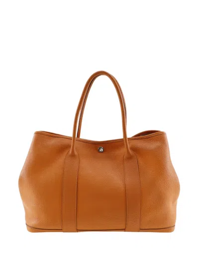 Pre-owned Hermes 2009 Fjord Garden Party 36 Tote Bag In Orange