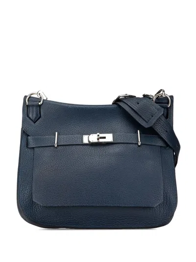 Pre-owned Hermes 2009 Fjord Jypsiere 31 Crossbody Bag In Blue