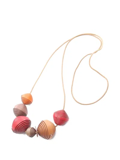 Pre-owned Hermes 2009 Jojoba Necklace In Neutral