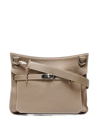 Pre-owned Hermes 2009 Jypsiere 34 Cross Body Bag In Neutral