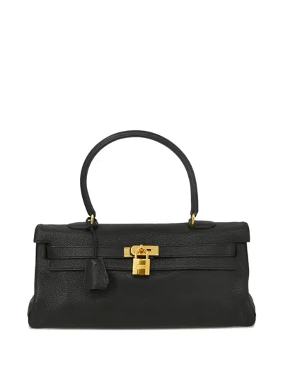 Pre-owned Hermes 2009 Kelly Leather Handbag In Black