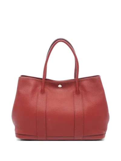 Pre-owned Hermes 2009 Pm Garden Party Tote Bag In Red