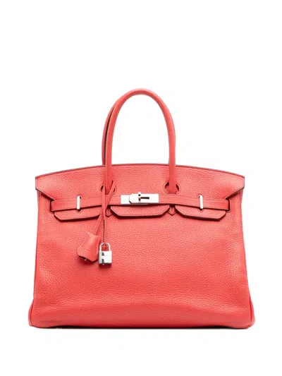 Pre-owned Hermes 2009 Togo Birkin Retourne 35 Handbag In Pink