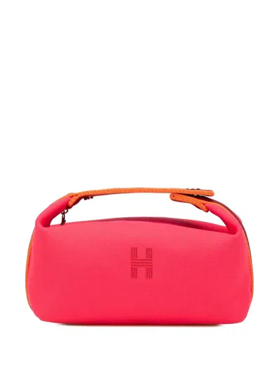 Pre-owned Hermes 2010-2024 Small Toile Bride A Brac Vanity Bag