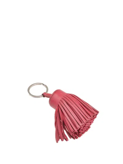 Pre-owned Hermes 2010-2025 Milo Lambskin Carmen Ring Key Chain In Pink