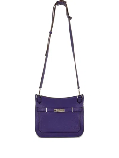 Pre-owned Hermes 2010 28 Jypsiere Cross Body Bag In Purple