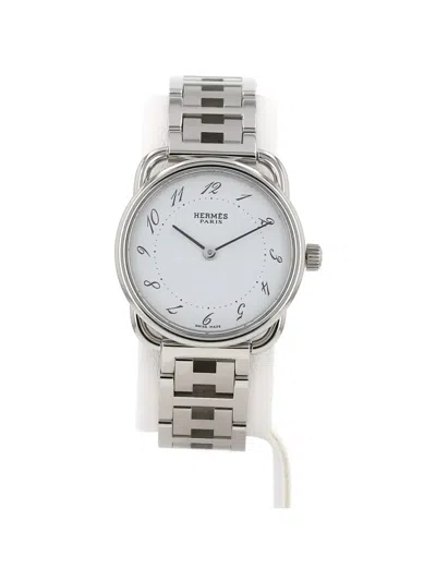 Pre-owned Hermes 2010's Arceau 36mm Watch In White