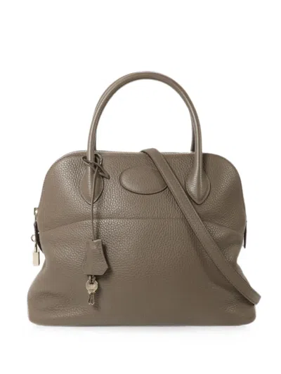 Pre-owned Hermes 2010 Bolide 31 Tote Bag In Grey