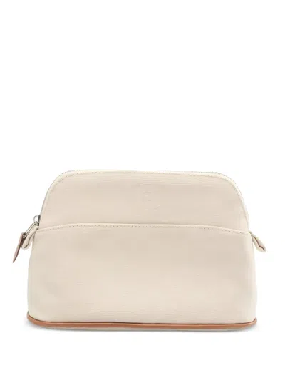 Pre-owned Hermes 2010 Bolide Leather Pouch Bag In Neutral