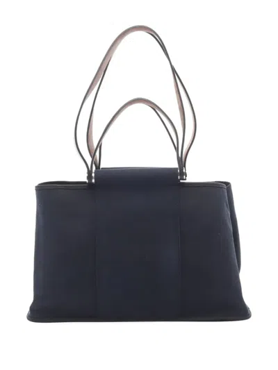 Pre-owned Hermes 2010 Cabag Elan Pm Leather Tote Bag In Black
