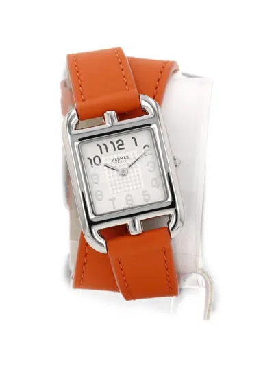 Pre-owned Hermes 2010 Cape Cod 23mm Watch In White
