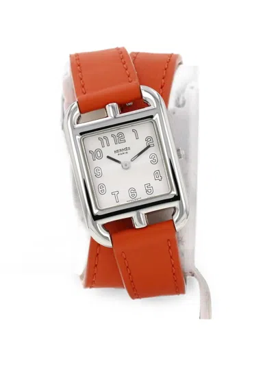 Pre-owned Hermes 2010 Cape Cod 23mm Watch In White