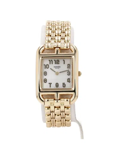 Pre-owned Hermes 2010 Cape Cod 33mm Watch In White