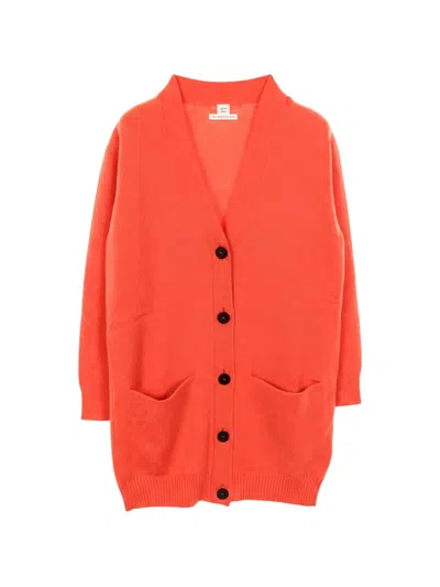 Pre-owned Hermes 2010 Cashmere Cardigan In Orange