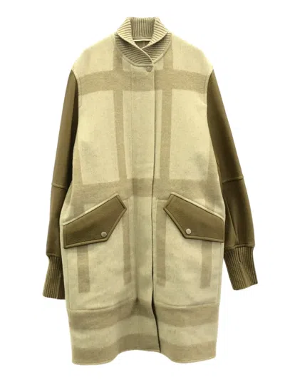 Pre-owned Hermes 2010 Cashmere Coat In Neutral