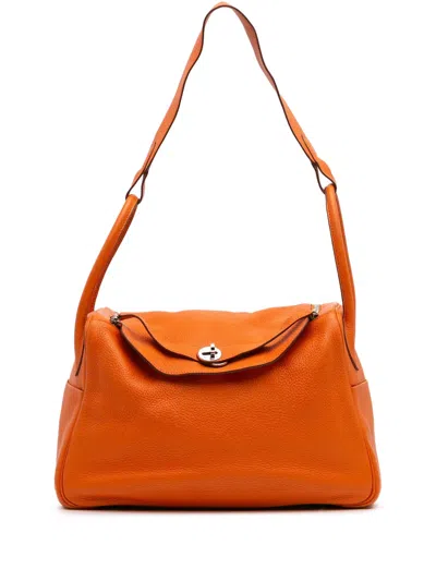Pre-owned Hermes 2010 Clemence Lindy 34 Satchel
