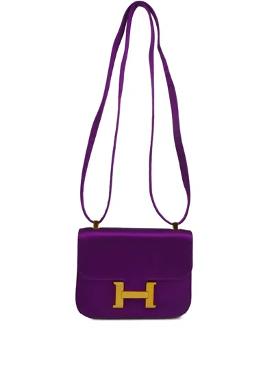 Pre-owned Hermes 2010  Constance Shoulder Bag In Purple