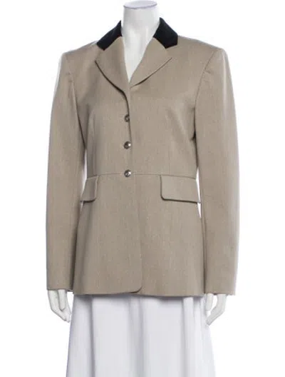Pre-owned Hermes 2010's Equestrian Blazer In Grey