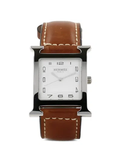 Pre-owned Hermes 2010 Heure H 30mm Watch In White