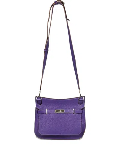 Pre-owned Hermes 2010 Jypsière 28 Shoulder Bag In Purple