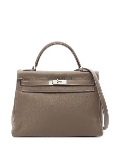 Pre-owned Hermes 2010 Kelly 32 Handbag In Neutrals