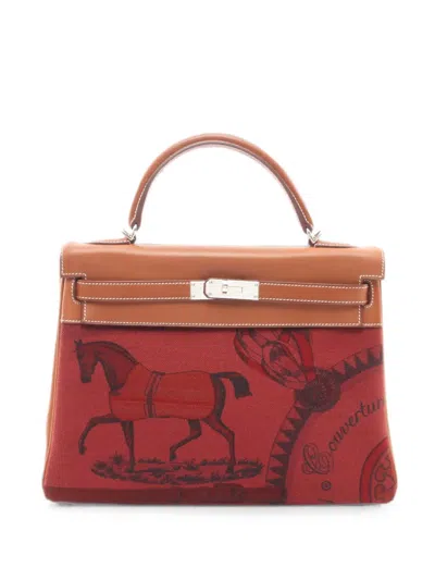 Hermes 2010 Kelly 32 Tote Bag In Red