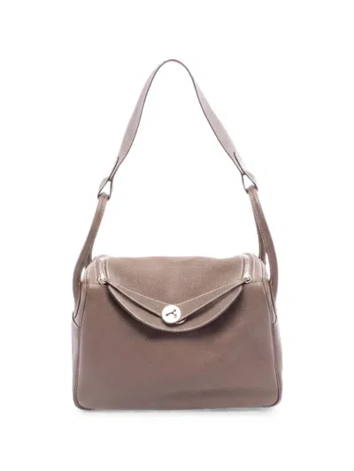 Pre-owned Hermes 2010 Lindy 30 Shoulder Bag In Brown