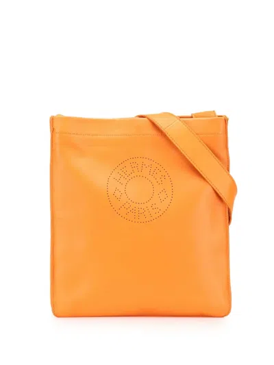 Pre-owned Hermes 2010 Milo Clou De Selle Crossbody Bag In Orange