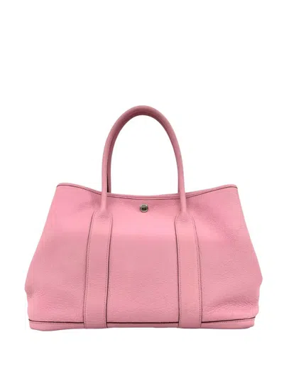 Pre-owned Hermes 2010 Negonda Garden Party 36 Tote Bag In Pink
