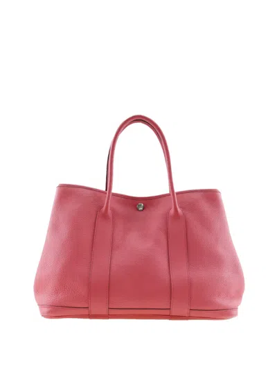 Pre-owned Hermes 2010 Negonda Garden Party 36 Tote Bag In Red