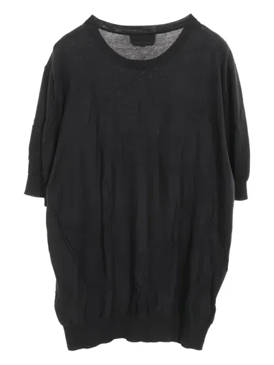 Pre-owned Hermes 2010 Short Sleeve Wool Knitwear In Black