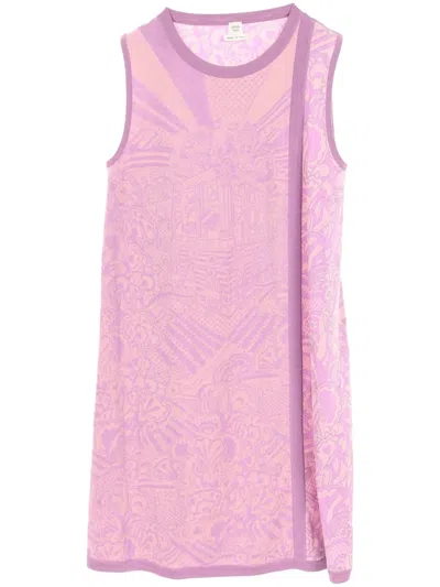 Pre-owned Hermes 2010 Silk Dress In Purple