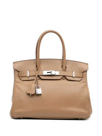 Pre-owned Hermes 2010 Swift Birkin Retourne 30 Handbag In Brown