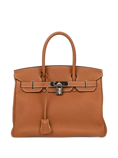 Pre-owned Hermes 2010 Togo Birkin 30 Tote Bag In Brown